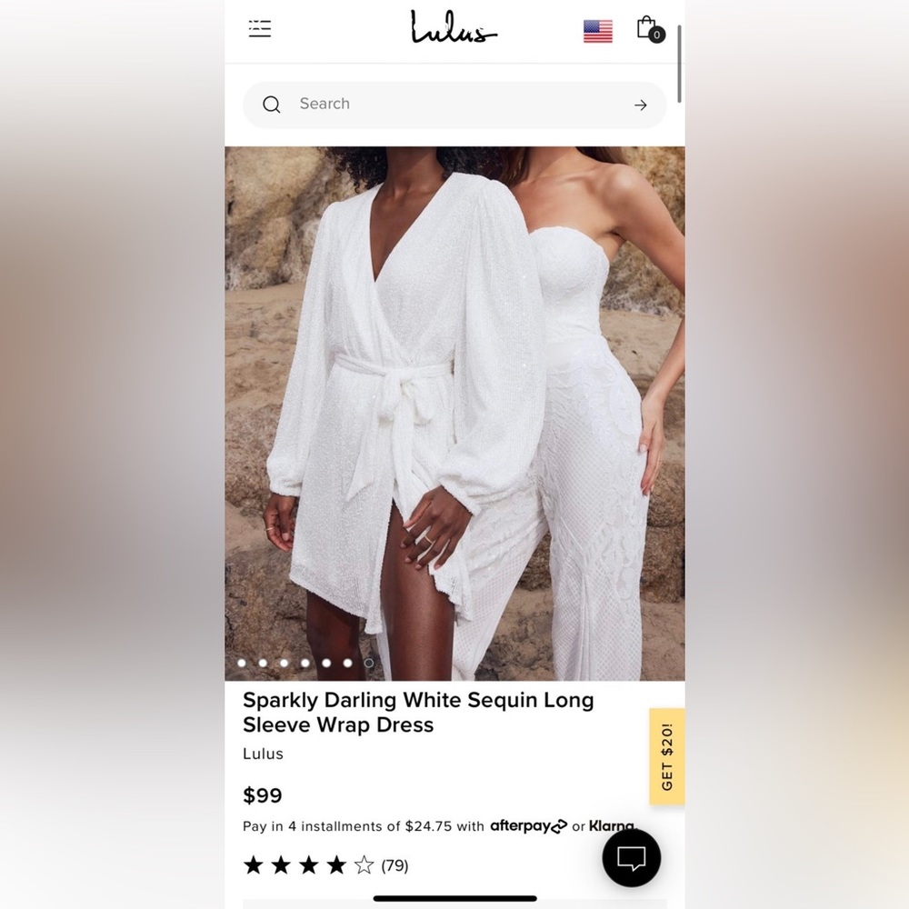 Lulu’s Sparkly Darling Sequin Wrap Dress